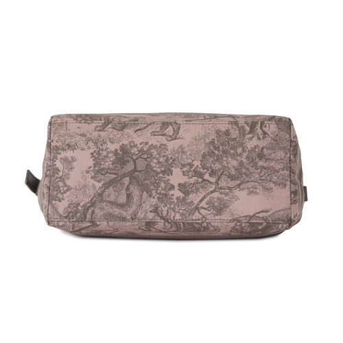 327 - Christian Dior, a medium DiorTravel Nomad pouch, crafted from grey and pink technical fabric featuri... 