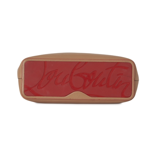 332 - Christian Louboutin, a large Cabata leather tote w/ pouch, crafted from tan grained leather, with si... 