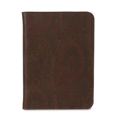 339 - Etro, a large agenda diary cover with inserts, featuring the maker's signature paisley-coated canvas... 