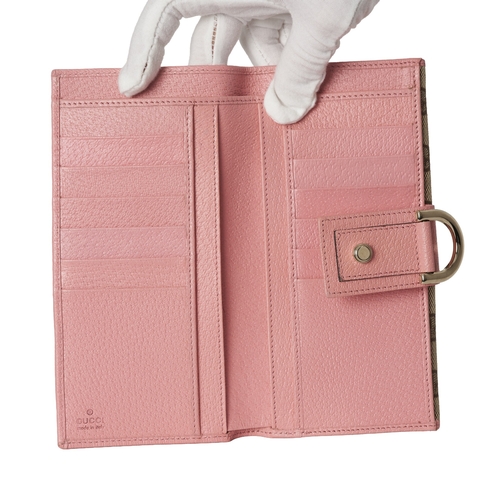 376 - Gucci, an Abbey long wallet, designed with the maker's classic GG monogram canvas exterior, with pin... 