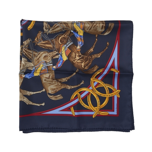403 - Hermes, a La Ronde des Jockeys silk scarf, designed by Francoise de la Perriere and first issued in ... 