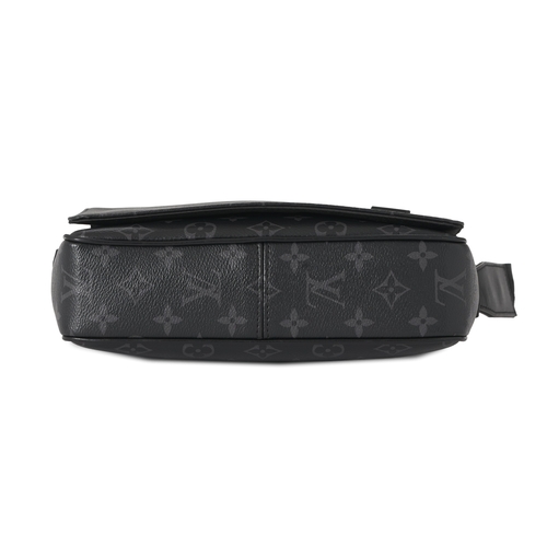 423 - Louis Vuitton, a monogram eclipse District PM messenger bag, designed with a black and grey monogram... 