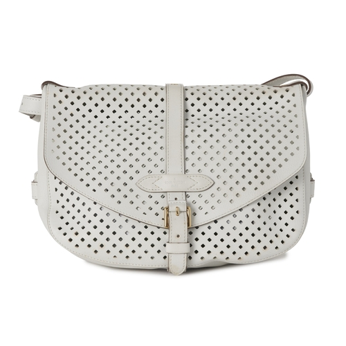 428 - Louis Vuitton x Sofia Coppola, a Flore Perforated Saumur handbag, crafted from perforated white leat... 