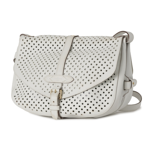 428 - Louis Vuitton x Sofia Coppola, a Flore Perforated Saumur handbag, crafted from perforated white leat... 