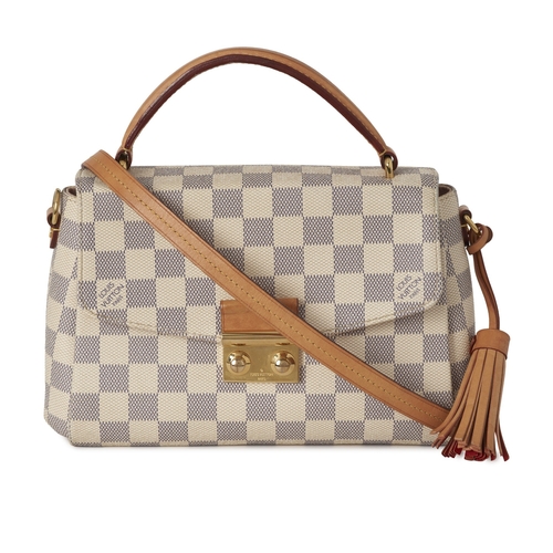 433 - Louis Vuitton, a damier azur Croisette handbag, with vachetta leather top handle and trim, optional ... 