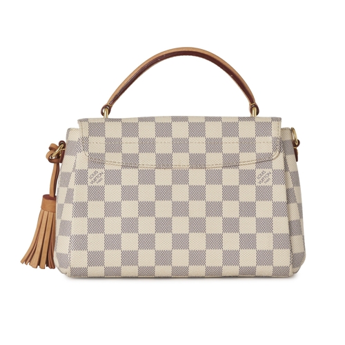 433 - Louis Vuitton, a damier azur Croisette handbag, with vachetta leather top handle and trim, optional ... 