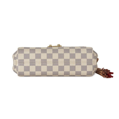 433 - Louis Vuitton, a damier azur Croisette handbag, with vachetta leather top handle and trim, optional ... 
