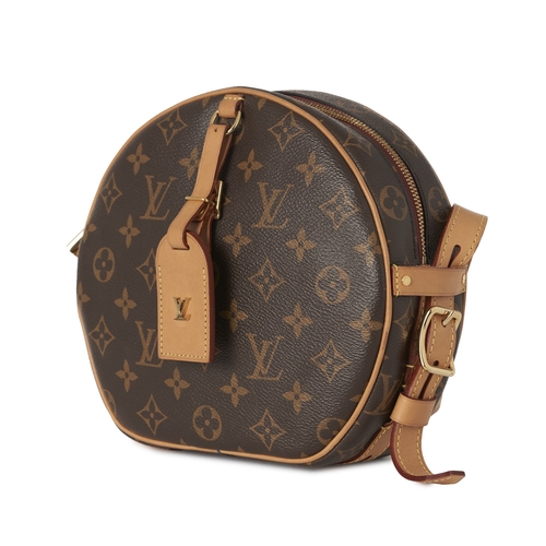 434 - Louis Vuitton, a monogram Boite Chapeau Souple MM handbag, with natural vachetta leather trim, gold-... 