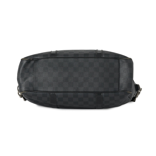 445 - Louis Vuitton, a damier graphite Anton tote bag, with black leather trim, dual top handles, detachab... 