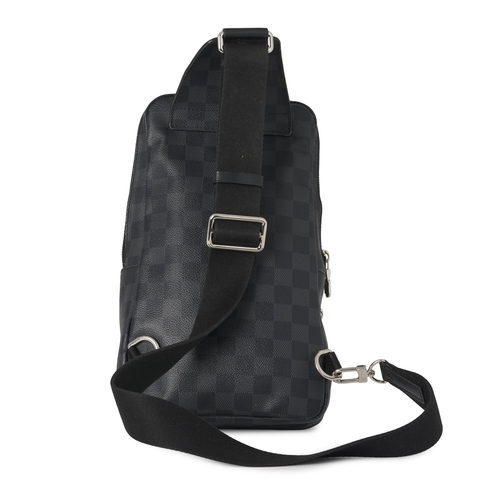 451 - Louis Vuitton, a damier graphite Avenue Sling bag, featuring a front patch pocket, adjustable crossb... 
