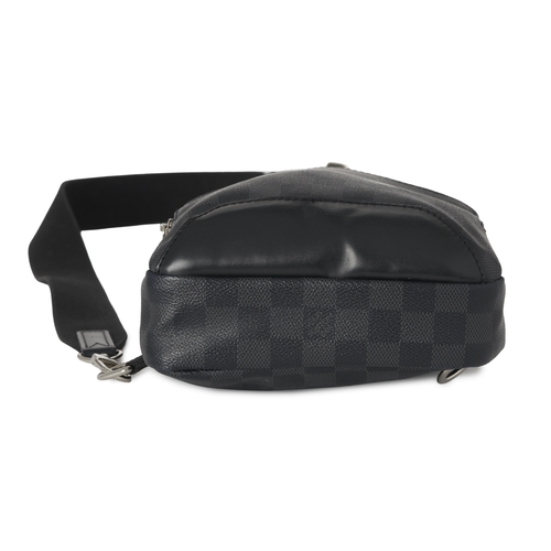 451 - Louis Vuitton, a damier graphite Avenue Sling bag, featuring a front patch pocket, adjustable crossb... 
