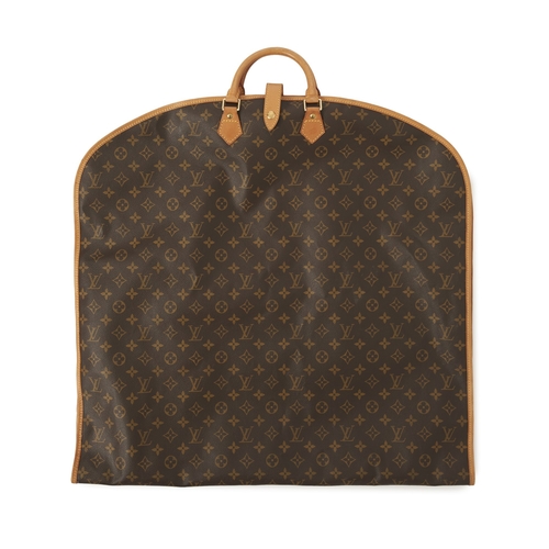 452 - Louis Vuitton a monogram garment bag, with dual rolled leather handles, snap button fastening, and a... 