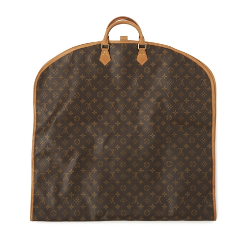 452 - Louis Vuitton a monogram garment bag, with dual rolled leather handles, snap button fastening, and a... 