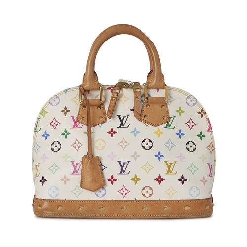 454 - Louis Vuitton x Murakami, a Multicolore Alma handbag, designed with a white multicolour monogram coa... 