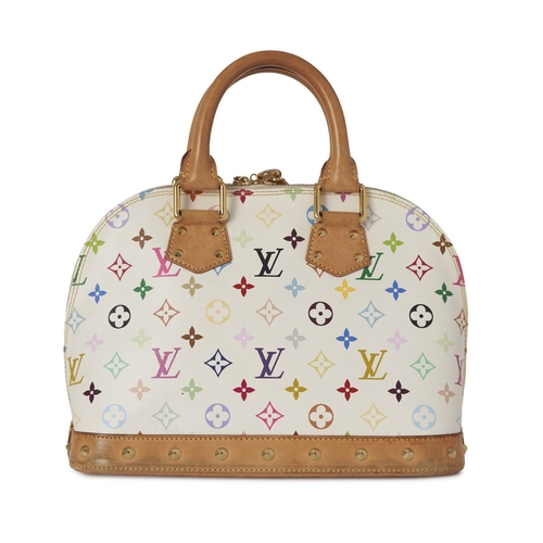 454 - Louis Vuitton x Murakami, a Multicolore Alma handbag, designed with a white multicolour monogram coa... 