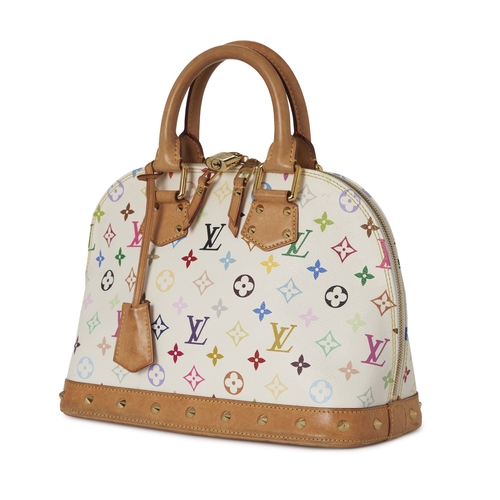 454 - Louis Vuitton x Murakami, a Multicolore Alma handbag, designed with a white multicolour monogram coa... 