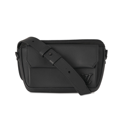 457 - Louis Vuitton, a Pilot wearable wallet, from the Aerogram collection, crafted from black cowhide lea... 