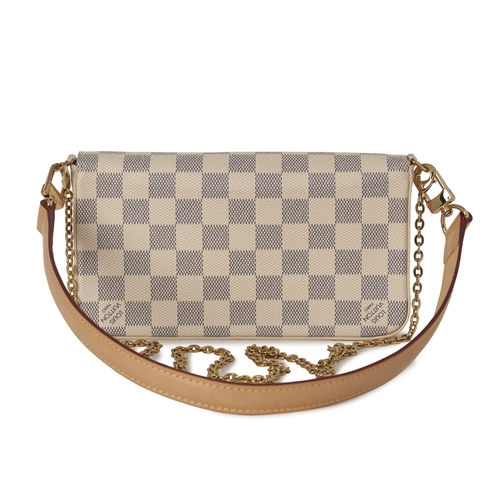 463 - Louis Vuitton, a damier azur Felicie Pochette w/ inserts, featuring an envelope flap closure, a deta... 
