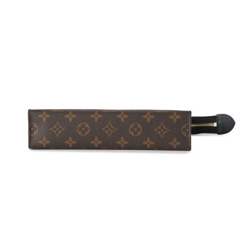 465 - Louis Vuitton, a monogram macassar toiletry clutch bag, featuring the maker's monogram coated canvas... 