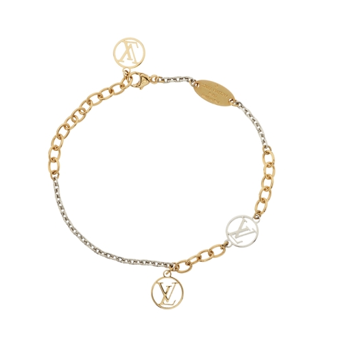 469 - Louis Vuitton, a Logomania two-tone bracelet, signed Louis Vuitton Paris, stamped Made In Italy, ser... 