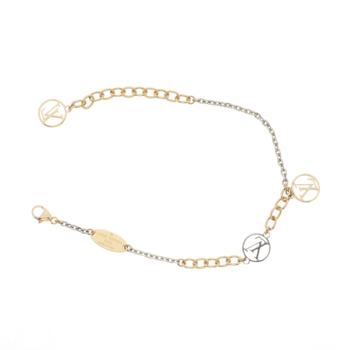 469 - Louis Vuitton, a Logomania two-tone bracelet, signed Louis Vuitton Paris, stamped Made In Italy, ser... 