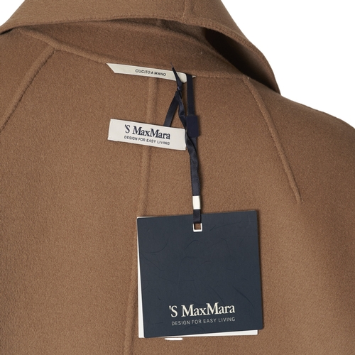 471 - Max Mara, a pure wool camel coat, featuring a lapel collar, waist belt fastening and two outer pocke... 