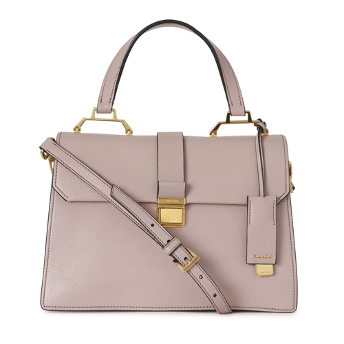 473 - Miu Miu, a Madras handbag, crafted from rose pink leather, with gold-tone hardware, single top handl... 