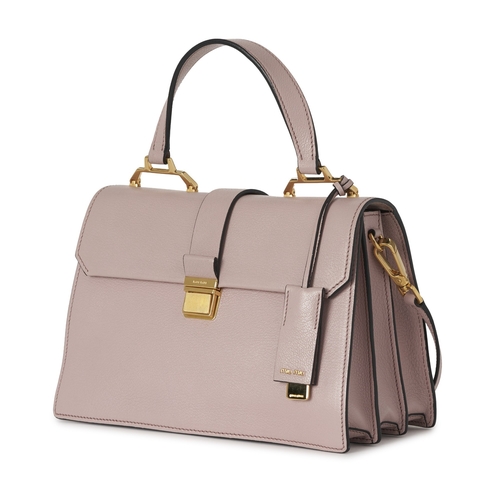 473 - Miu Miu, a Madras handbag, crafted from rose pink leather, with gold-tone hardware, single top handl... 