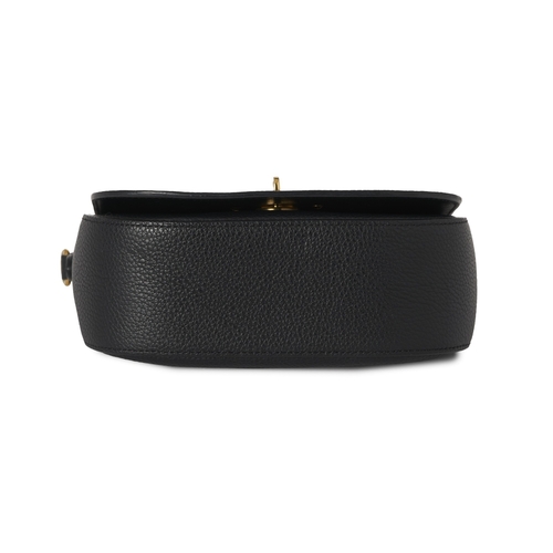 479 - Mulberry, a small Darley satchel bag, crafted from grained black leather, with polished gold-tone ha... 