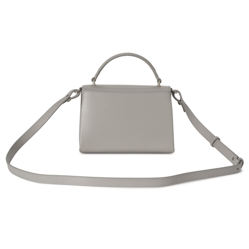 483 - Mulberry, a small Lana Top Handle handbag, designed with a pale grey leather exterior, featuring a s... 