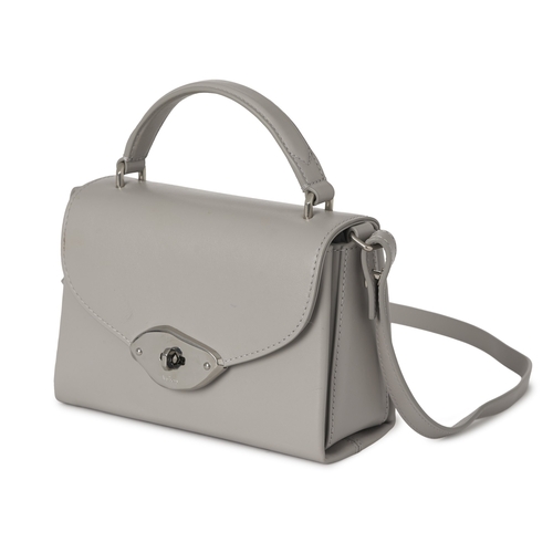 483 - Mulberry, a small Lana Top Handle handbag, designed with a pale grey leather exterior, featuring a s... 