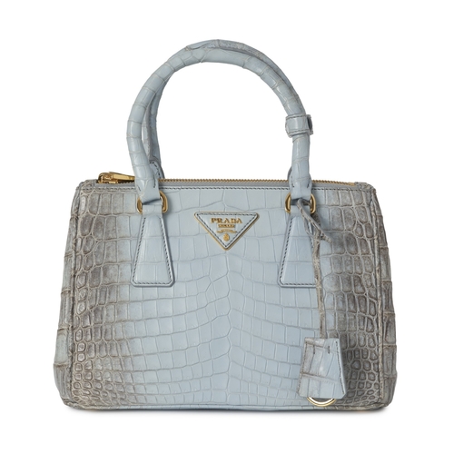 485 - Prada, a small crocodile Galleria handbag, crafted from luxurious matte crocodile leather, with gold... 
