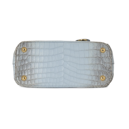 485 - Prada, a small crocodile Galleria handbag, crafted from luxurious matte crocodile leather, with gold... 