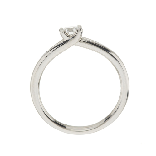 52 - Chaumet, a platinum brilliant-cut diamond single-stone ring, signed Chaumet, serial 2010042615, diam... 