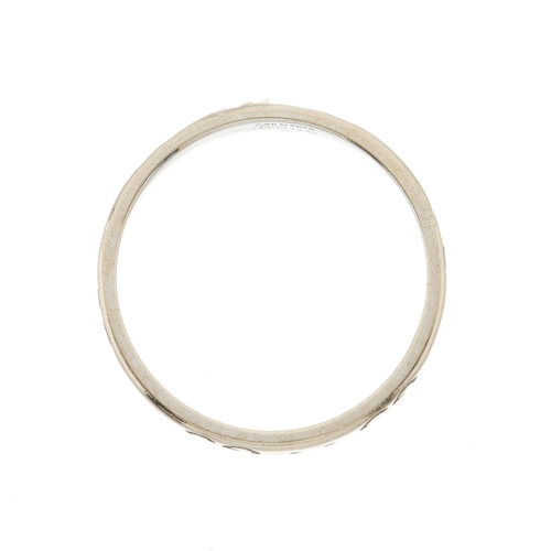 55 - Gucci, an 18ct white gold Icon band ring, signed Gucci, Italian assay marks, Gucci size 12, ring siz... 