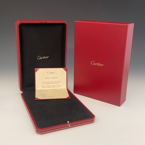 58 - Cartier, an 18ct gold brilliant-cut diamond accent Mon Amour Heart necklace, signed Cartier, serial ... 