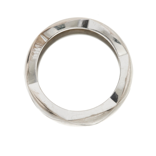 70 - Chanel, an 18ct white gold Coco Crush band ring, large model, signed Chanel, serial V22635, Swiss co... 