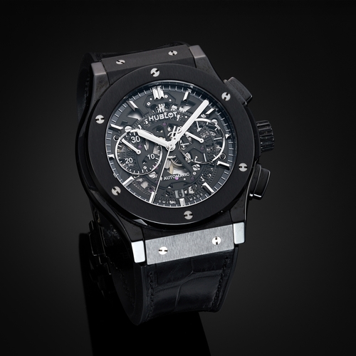 202 - 
Hublot 
A Classic Fusion Aerofusion Black Magic chronograph wrist watch
Case: Signed. Ceramic. Refe... 