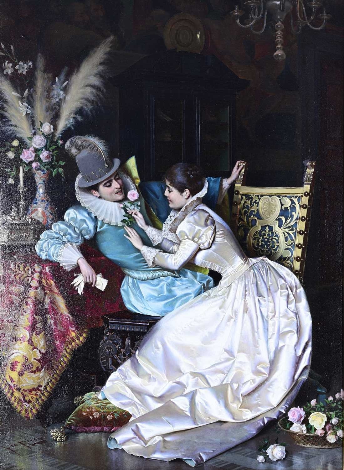 Pio Ricci (Italian, 1850-1919), The Rose, signed l.l., oil on canvas ...