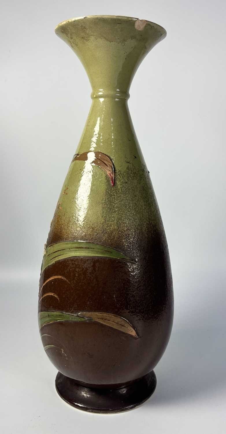 A large Art Pottery impasto decorated vase, baluster form, circa 1880 ...