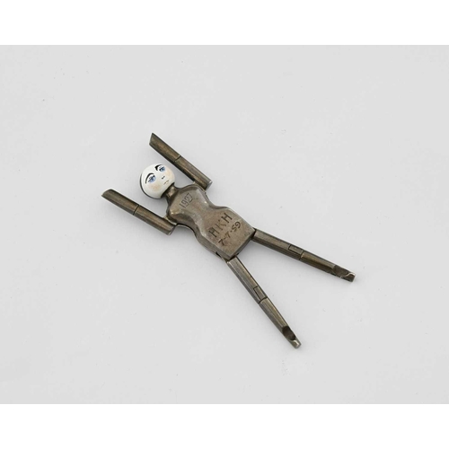 144 - A single pair of early twentieth-century silver 'Dutch Doll' sugar tongs, by Cohen & Charles, London... 