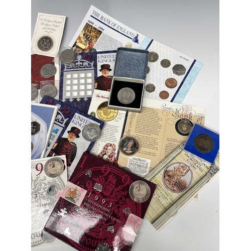 A modern British sterling pound coin collection, mostly commemorative ...