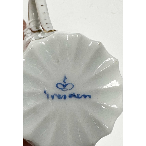 109 - A collection of continental ceramics, to include a Dresden tea cup and saucer painted with floral ga... 