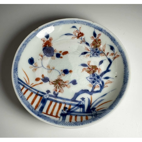 114 - A Chinese export porcelain famille rose jug, bulbous form, decorated with scenes of family or court ... 