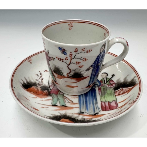 116 - A collection of British porcelain to include: a small Copeland hand-painted coffee can and saucer de... 