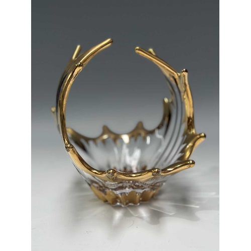 125 - A mixed collection of trinkets to include a cut glass mushroom table lamp h: 27cm, a Bayel crystal c... 