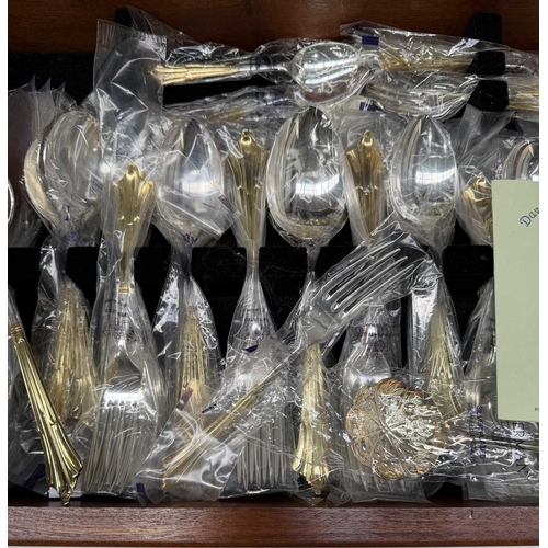 135 - A Davenport and Sullivan canteen of cutlery, A1 silver-plated, made in Sheffield, housed in a doveta... 