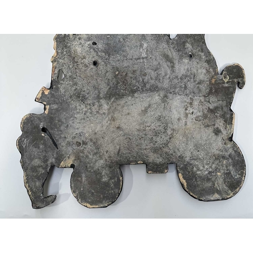 146 - A cast lead plaque of a stagecoach and passengers the 'No29' with 'L.Toby' above the door and the mo... 