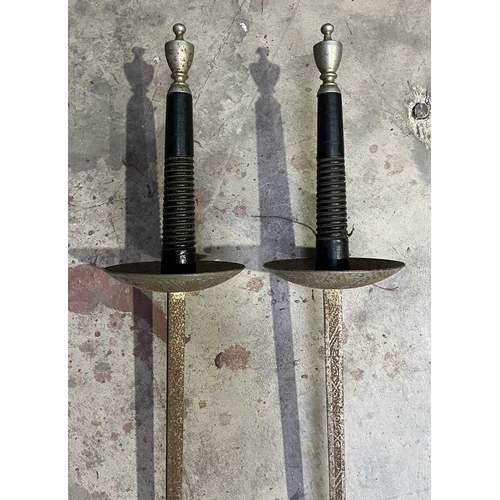 152 - Two 19th Century fencing foils, length 98cm (2)