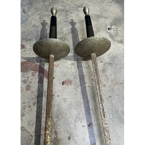 152 - Two 19th Century fencing foils, length 98cm (2)